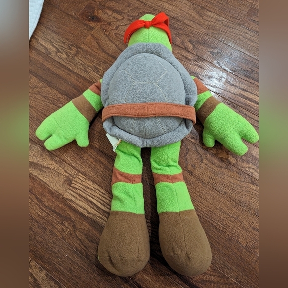 Plush Teenage Mutant Ninja Turtles TMNT XL Raphael TURTLE 28" long - Picture 4 of 6